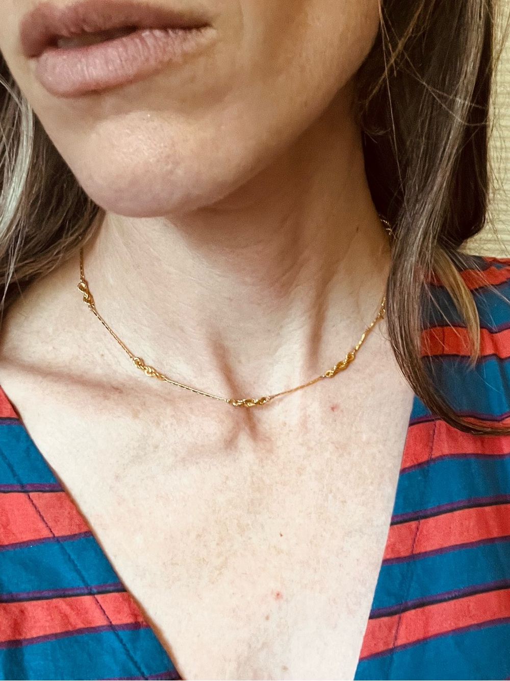 Twisted Link Women's short Necklace choker